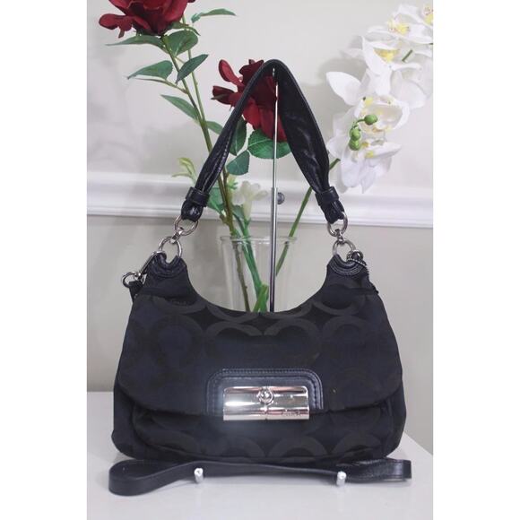 Coach Kristin Op Art Sateen Small Hippie 16953 Shoulder Bag (PU900 - Picture 1 of 6